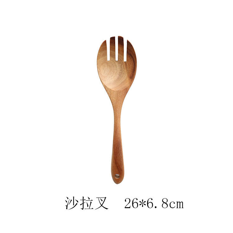 Teak Wood Cooking Utensil Set - 7 Piece Kitchen Tools