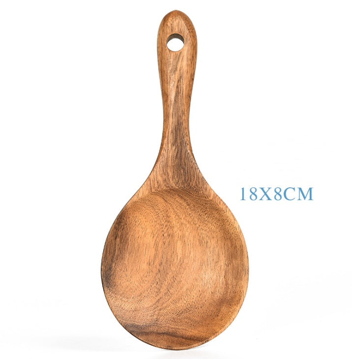 Teak Wood Cooking Utensil Set - 7 Piece Kitchen Tools