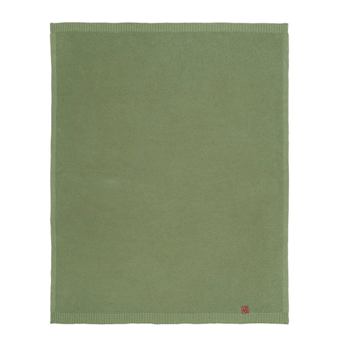 Classic Knit Cotton Baby Blanket in Sage Green